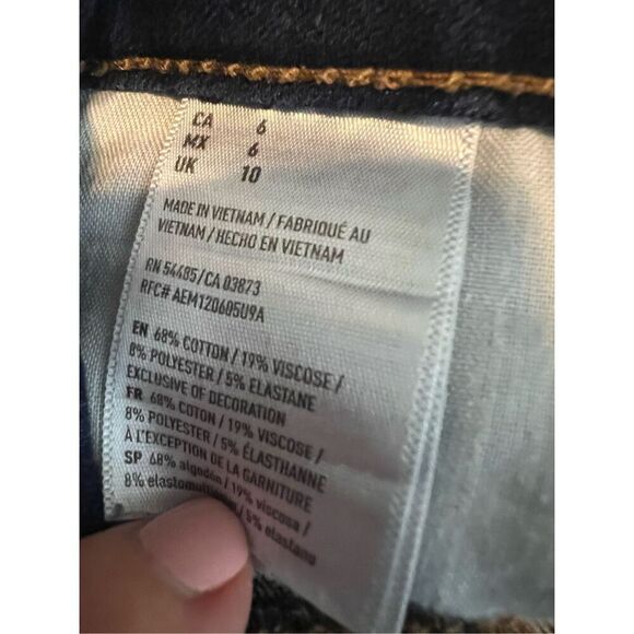 American Eagle Womens Hi Rise Shortie 360 Denim Shorts Size 6 - Picture 4 of 4
